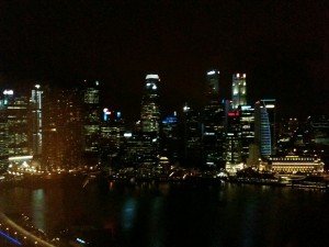 View of Marina Bay, Singapore from my 39th floor hotel room