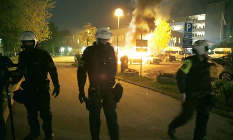 Riots in Stockholm, Sweden