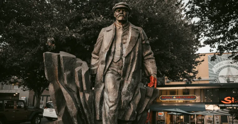 The one statue that remains untouched: Vladimir Lenin