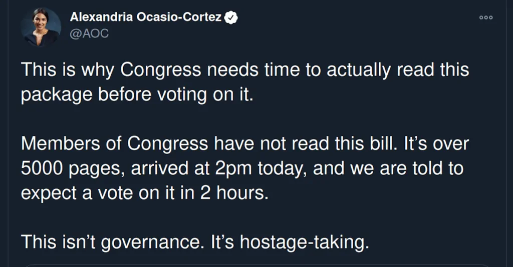 I can’t believe it: I agree with AOC