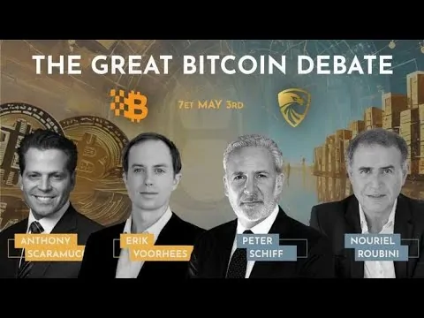 LIVE: Bitcoin vs. Gold Debate! Scaramucci & Voorhees vs. Roubini & Schiff