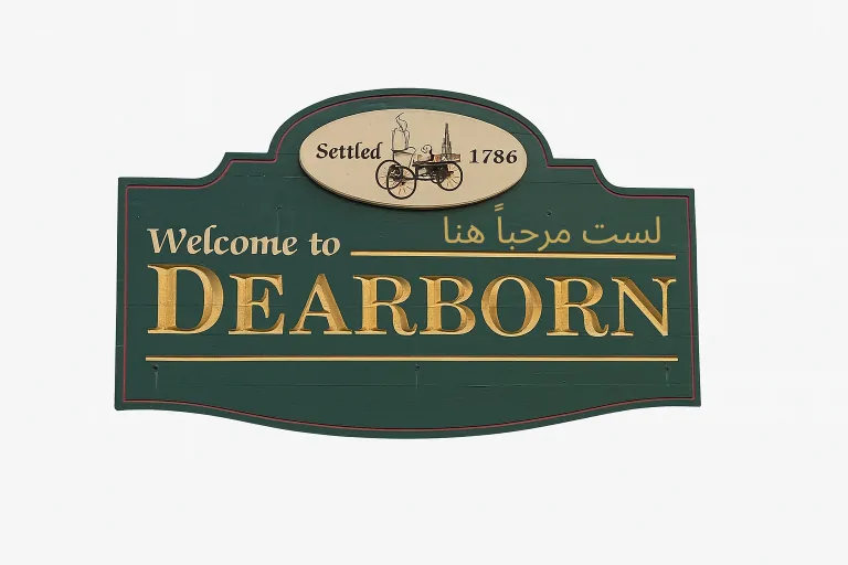 As they say in Dearborn, لست مرحباً هنا