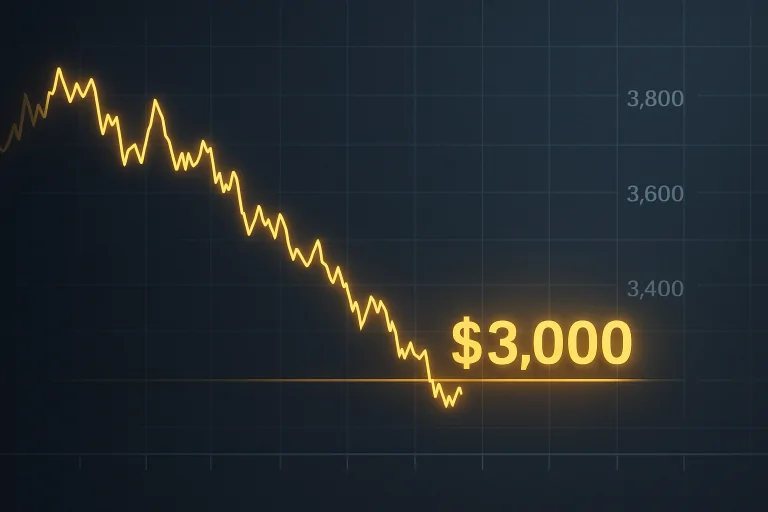 What if gold crashes to $3,000 per ounce?