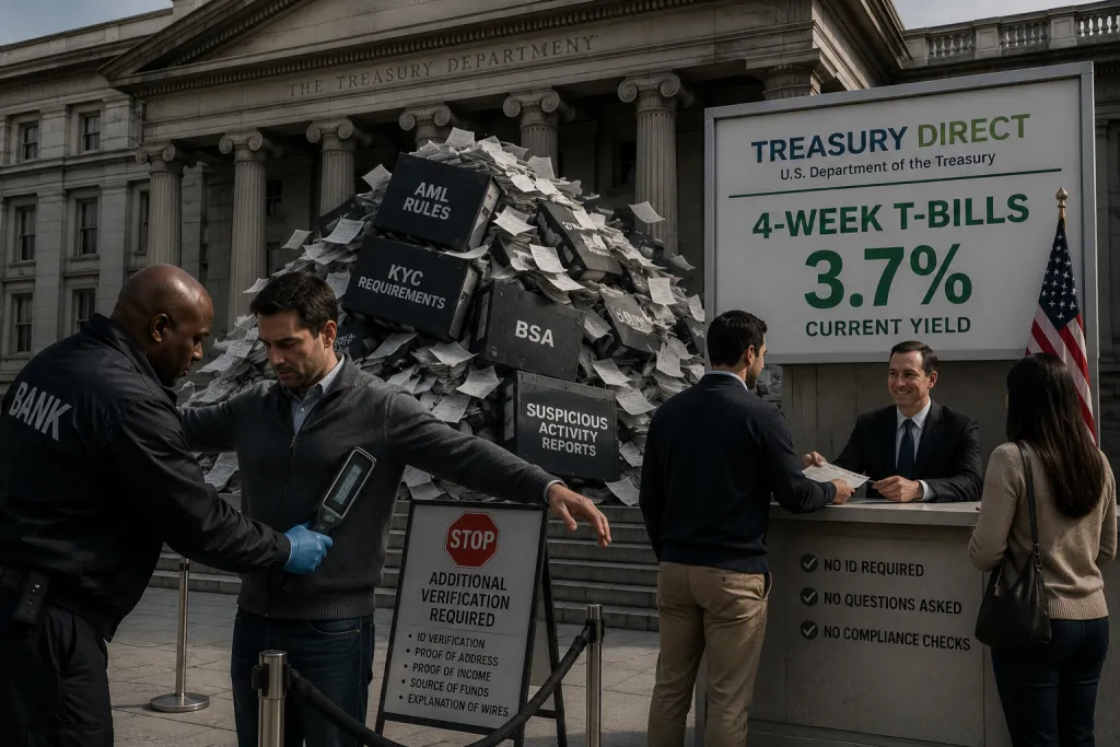 US Treasury pays 3.7%, violates every AML regulation on the books