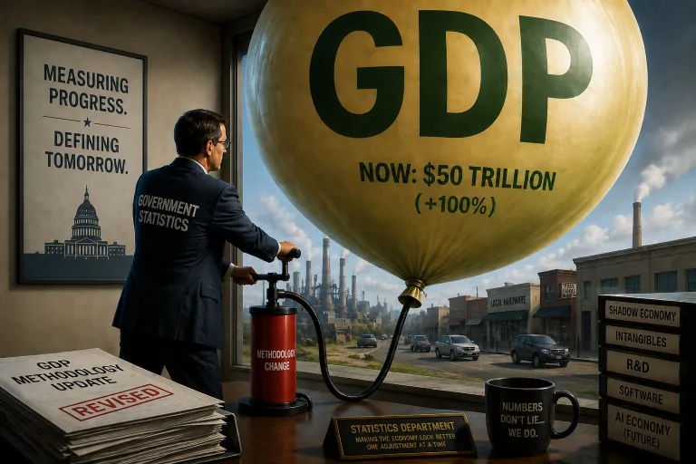 The funky math behind how the US economy could double in size. Overnight.